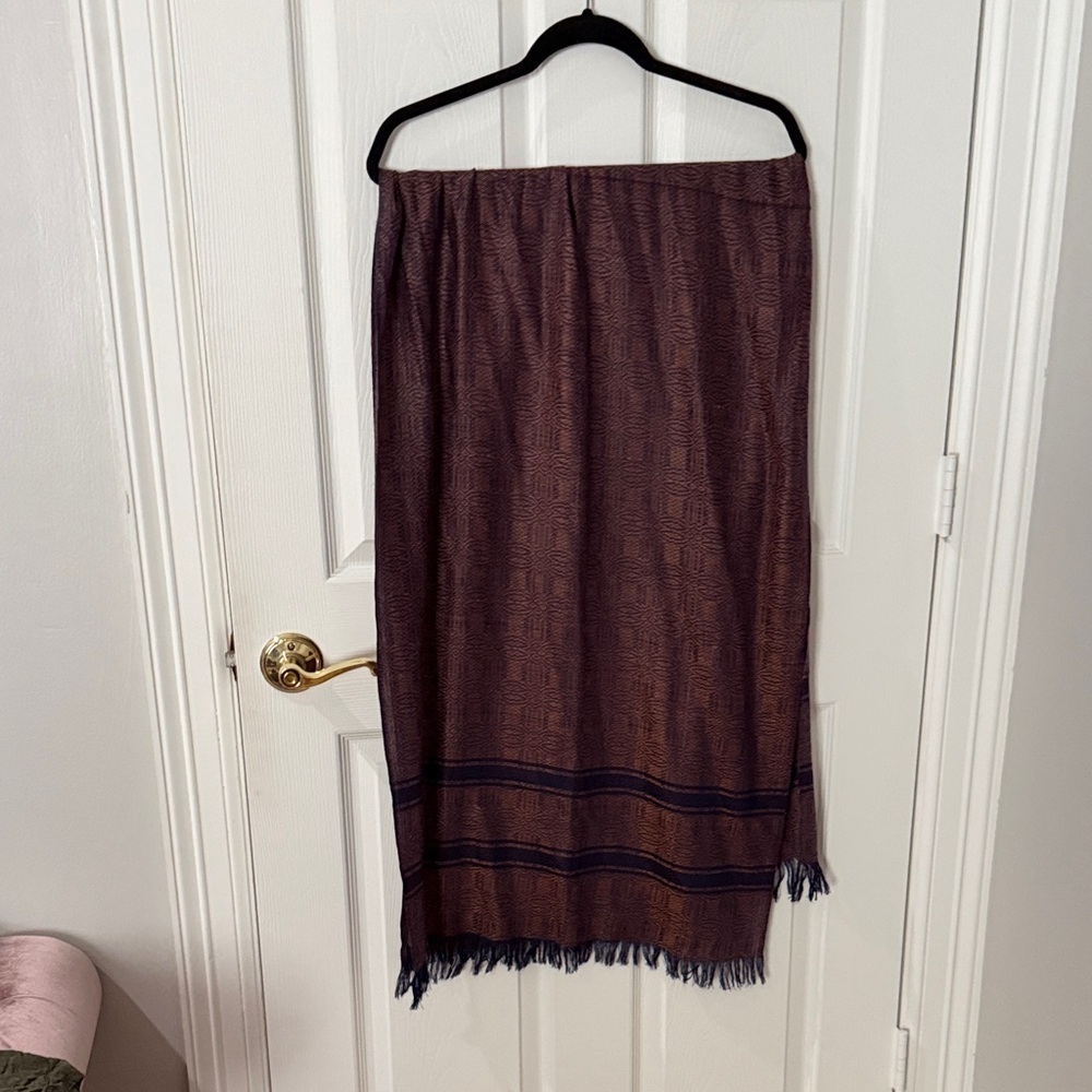 Navy and gold/yellow scarf vintage